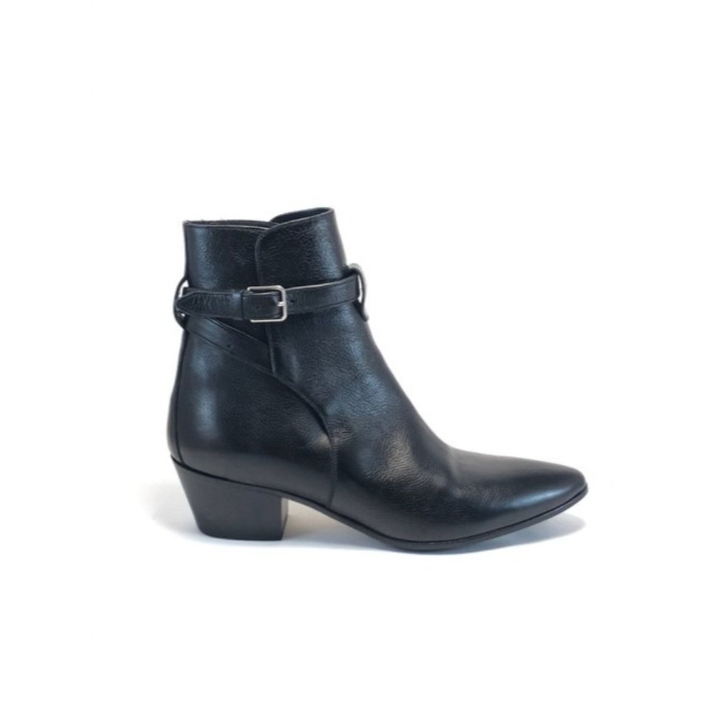 SAINT LAURENT Black West Jodhpur Ankle Boots Size Eu:39.5